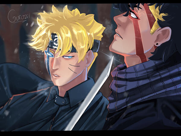 Boruto semirealistic illustration